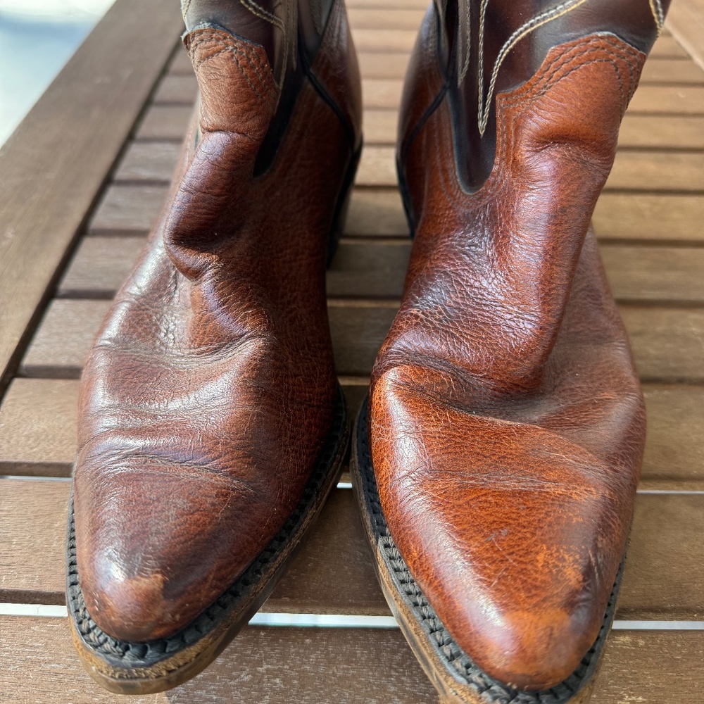 Cowboy Core--Vintage Rodeo Cowboy Boots-tagged 7.5 - Picture 6 of 10